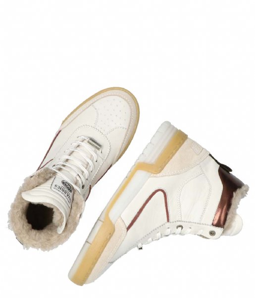 Shabbies Sneaker Mid-Top Sneaker Mix Materials White Rose (3003)